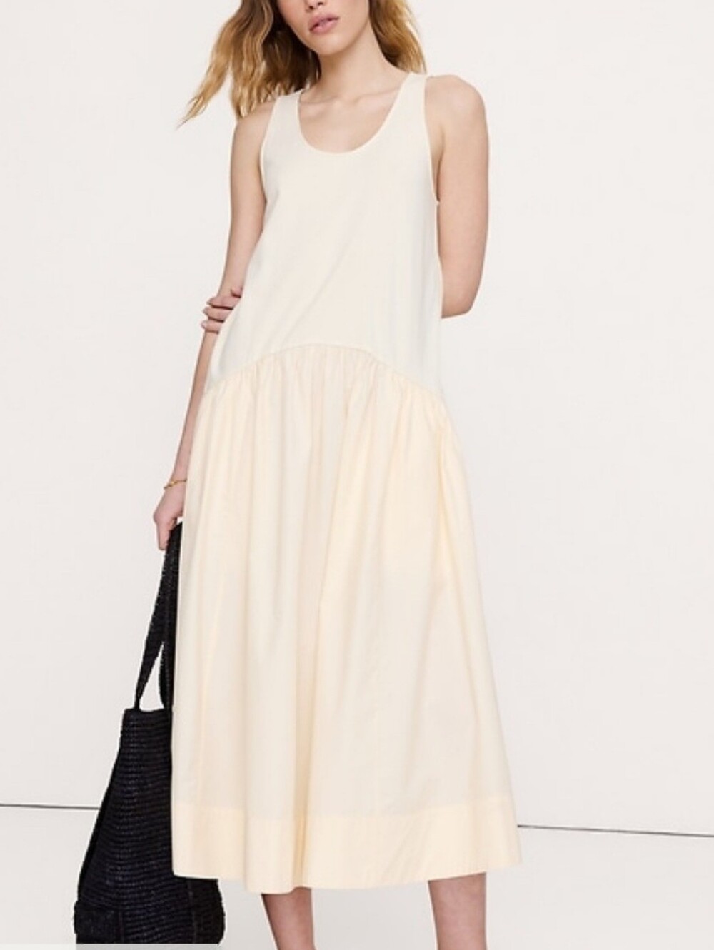 Cotton Poplin Jersey Dress